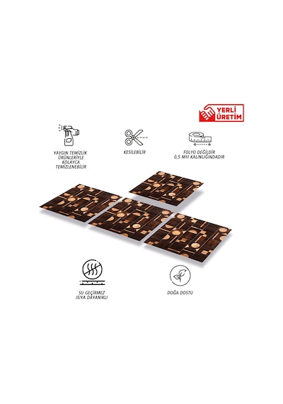 Tink Kendinden Yapışkanlı Ahşap 001 Desenli Pvc Karo 30x30 Cm