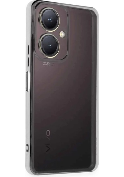 Newface Vivo Y27 Kılıf Razer Lensli Silikon - Gümüş