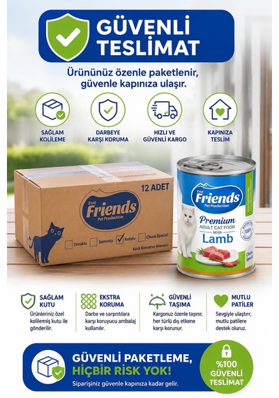 Premium Kuzu Etli Yetişkin Kedi Konservesi 400 Gr X 24 Adet Ekonomik Paket Yaş Mama