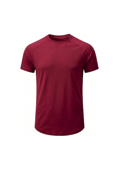 Genius Store 2'li Paket Erkek Spor Tişört Pamuklu Esnek Günlük Kullanıma Uygun Premium Rahat Kalıpt-shirt Haki-bordo