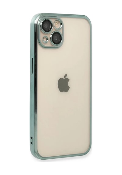 Newface Apple iPhone Uyumlu 14 Kılıf Razer Lensli Silikon - Yeşil