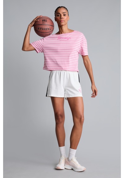 Defacto Nba Lisanslı Standart Fıt Sporcu Kısa Paça Ekru Şort H9571ax26hser105 Ekru-er105