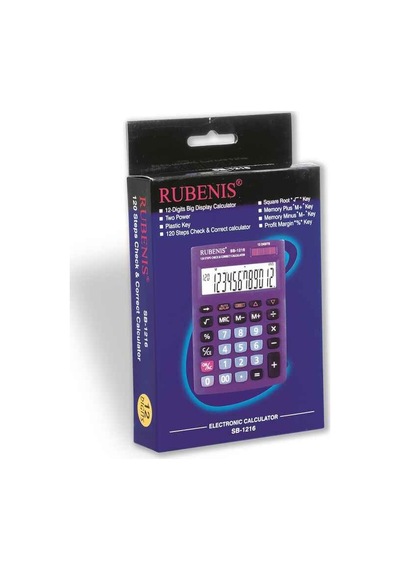 Rubenis Sb 1216 Masaüstü Hesap Makinesi Büyük Ekran Ofis Tipi Diğer