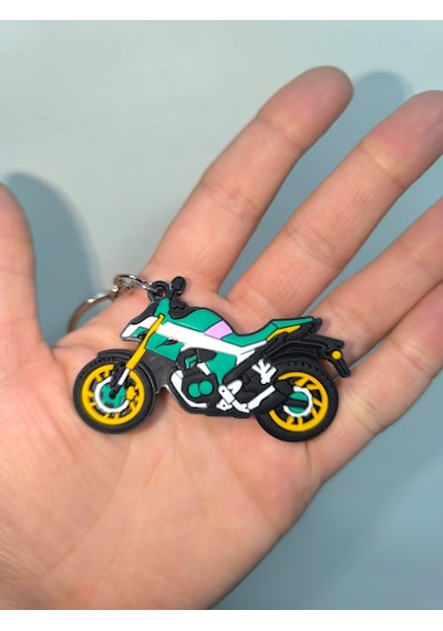 Silikon Kaliteli Motosiklet Anahtarlığı Esnek, Dayanıklı Ve Şık Tasarım Yeşil