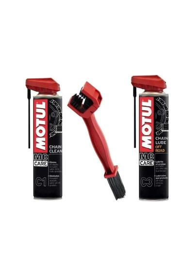 Bakım Seti C1 Zincir Temizleme 400ml + C3 Off Road Zincir Yağlama 400ml + Zincir Fırçası