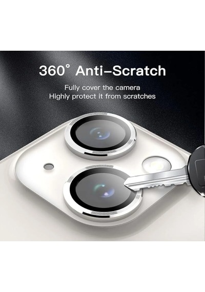 Iphone 15 / 15 Plus Uyumlu Kamera Lens Koruyucu 2 Li Set Natural Grey