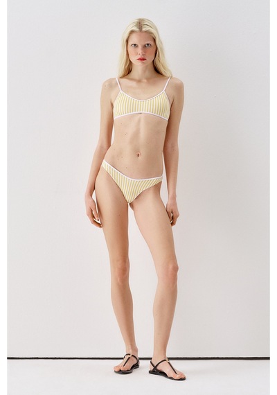 Sagaza Studio Ss6053 Çizgili Bikini Set Sarı