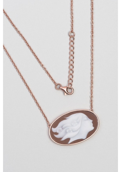 Cameo Italiano 18 Ayar Rose Altın Kaplama 45 Cm Gümüş Tasarım Kolye