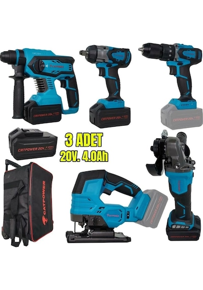 Catpower 4150 Kömürsüz Akülü 5'li Set
