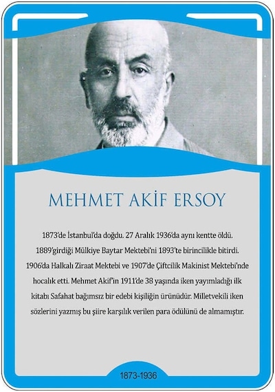Türk Büyükleri - Mehmet Akif Ersoy Afişi