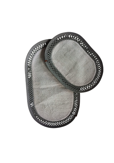 Nakkaş Home 2'li Jüt Peluşlu Gri Klozet Takımı 2li Oval