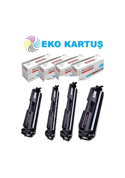 Eko Kartuş Hp Laserjet Pro Mfp M130FW Hp CF217A(17A) Ekonomik lı 4’lü Paket Toner,