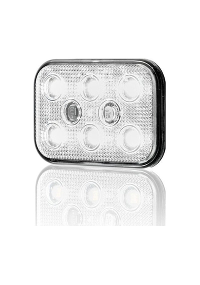Sanel 12v Universal Kare 6 Led Dış Makan Uyumlu Beyaz Sbd12w6