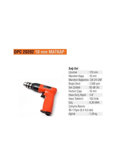 Osaka Opc 20202 10 MM Matkap N11.3222