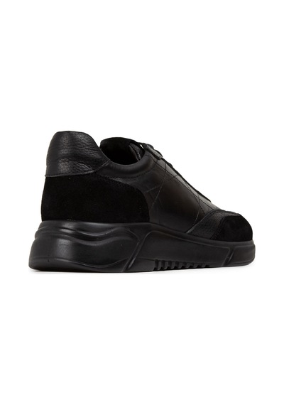 Deery Hakiki Deri Siyah Erkek Sneaker Ayakkabı - 01962msyhe02 Siyah