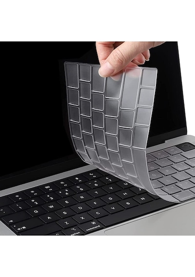 Arabulalaca Apple Uyumlu MacBook Pro 16.2 A2485 Türkçe Silikon Klavye Şeffaf