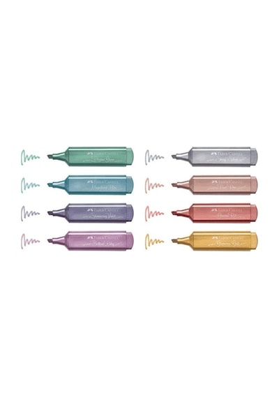 Faber-Castell Fosforlu Kalem 46 Metalik Kırmızı