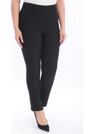 Petunya Butik Bel Lastikli Punto Kumaş Pantolon Siyah