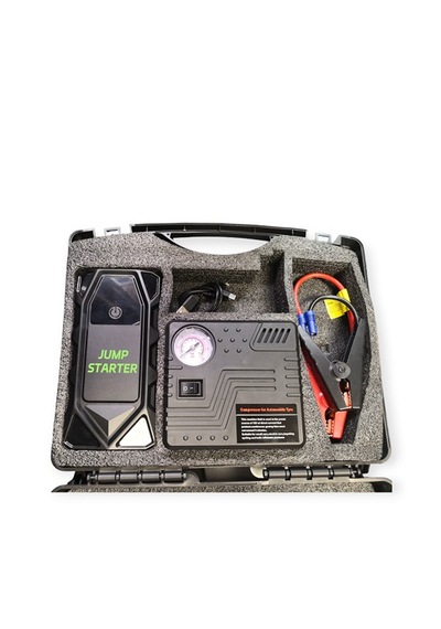 Dorf 3'lü Akü Takviye, Power Bank Ve Lastik Şişirme Kompresör Set