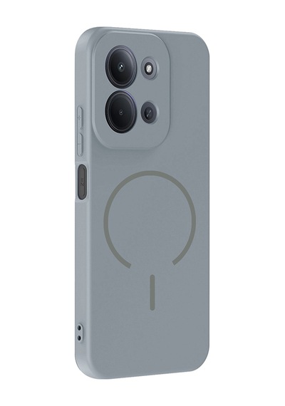 Xiaomi Redmi 15c Kılıf Magsafe Destekli Kamera Korumalı Yumuşak Silikon Pazarplus Titanyum-Gri