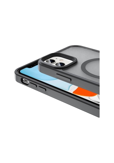Apple Uyumlu iPhone 11 Kılıf Magsafe Destekli Kamera Yükseltili Silikon Mat Parmak İzi Tutmayan Celikaksesuar Siyah