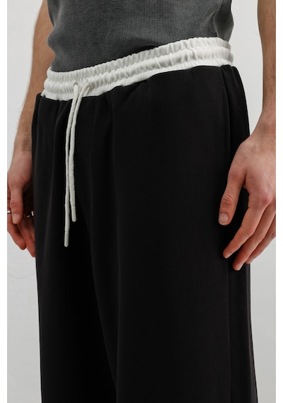 Vamos Baggy Fit Eşofman Alt V80-41 Siyah