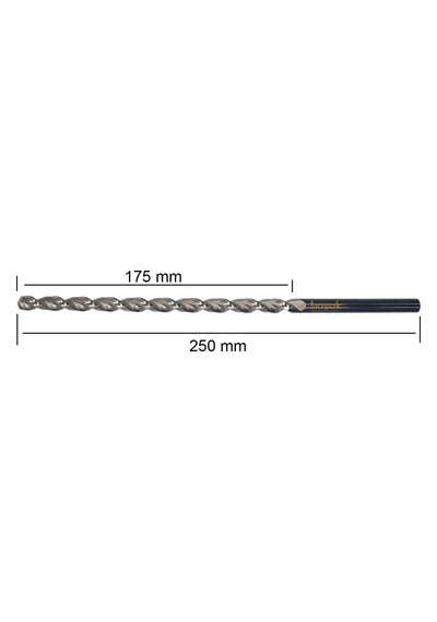 Ptg 9x250 Mm Çok Uzun Metal Matkap Ucu Hss Dın 1869 -1