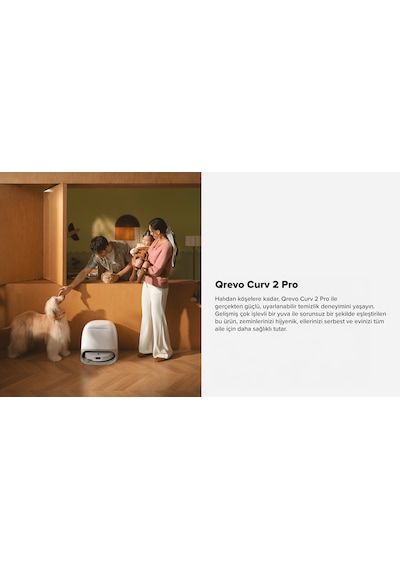 Roborock Qrevo Curv 2 Pro Akıllı Robot Süpürge Beyaz