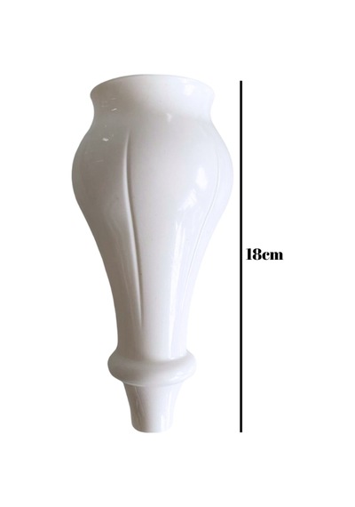 Tombul Beyaz 18cm Plastik Ayak Mobilya Masa Ve Dolap Ayağı Beyaz 18cm 4 Adet Beyaz