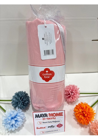 Cotton Box Deluxe Pembe Tensel Çift Kişilik Lastikli Çarşaf Seti 160x200+30 Çok Renkli