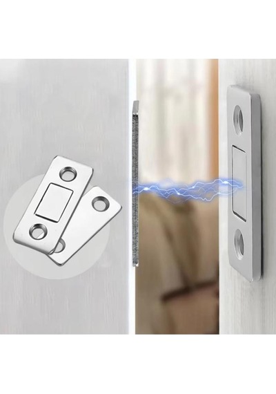 Mıknatıslı Slim Çıtçıt Kapı Kapak Çekmece Tutucu Krom