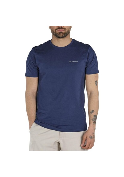 Columbia CSC M Basıc SM Logo Brushed SS Tee Erkek Tişört Lacivert
