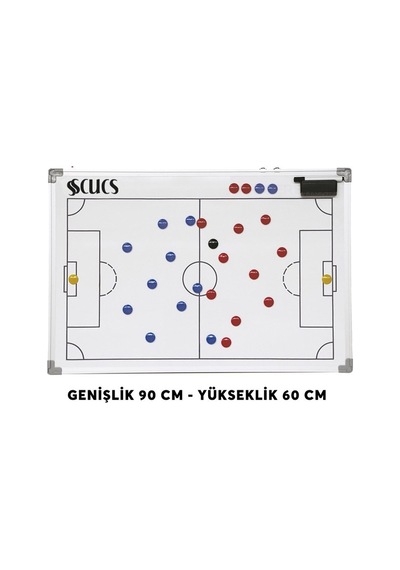 Delux Serisi Çalışma Hocalar Salon Scx-1301 Futbol Taktik Tahtası Duvar Tipi Çok Renkli