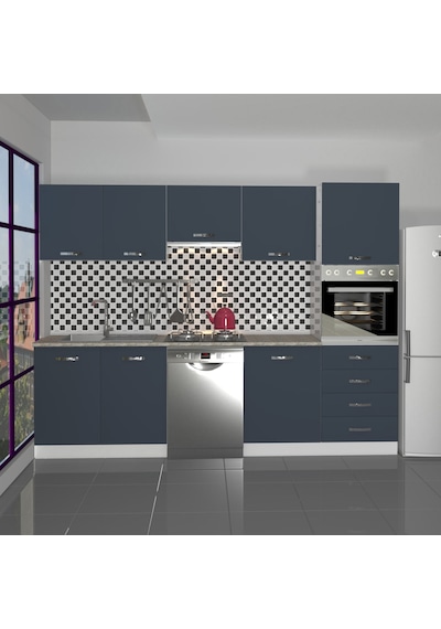 Decoraktiv Elite 280q Ankastre Boy Dolaplı Mdf Hazır Mutfak Dolabı - Tezgah Dahil - Antrasit Decoraktiv Elite 280q Ankastre Boy Dolaplı Mdf Hazır Mutfak Dolabı - Tezgah Dahil - Antrasit