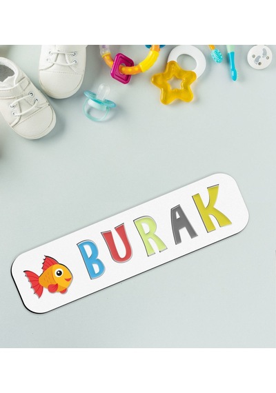 Bk Toys Çocuklara Özel İsimli Figürlü Ahşap Eğitici Yapboz Puzzle-24