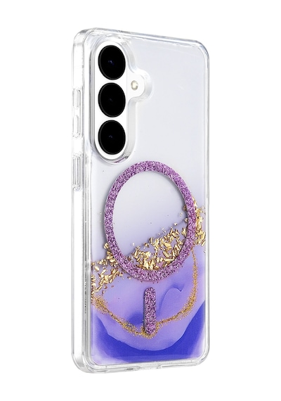 Onegif Samsung Galaxy S26 Lotus Simli Magsafe Kapak - Mor - Mor