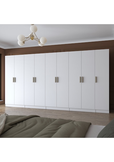 Rani Ba154 Geniş Gardırop Elbise Dolabı 9 Kapaklı 2 Çekmeceli 13 Raflı 5 Askılı Modüler Dolap Beyaz Rani Ba154 Geniş Gardırop Elbise Dolabı 9 Kapaklı 2 Çekmeceli 13 Raflı 5 Askılı Modüler Dolap Beyaz