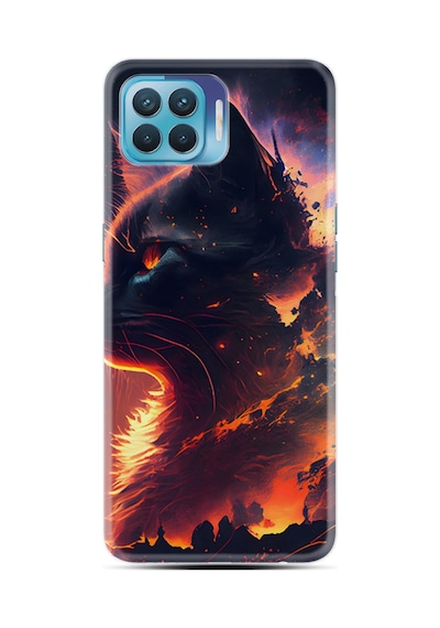 Oppo Reno 4 Lite Kılıf Hayat Serisi Desenli Kedi Tablo -stock Code 2017