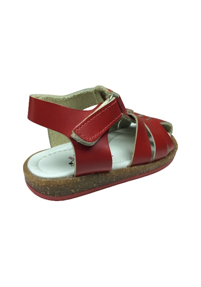 Ortopedikal 1001 Bebe Unisex Çocuk Sandalet Cırtlı Deri Kırmızı
