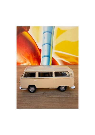 Volkswagen Otobüs T2 Diecast Model Araba Volkswagen Minibüs Krem
