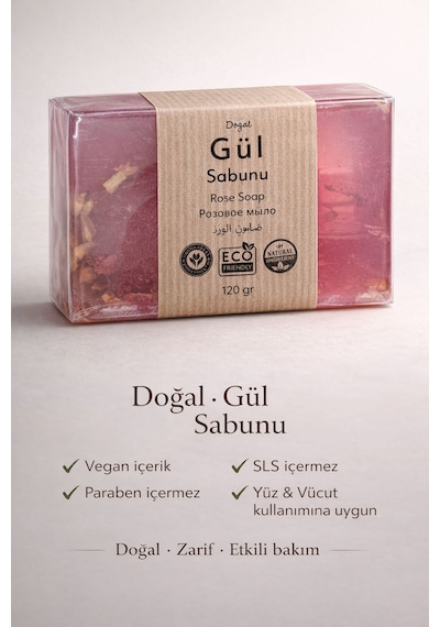 Gül Özlü Cilt Bakım Sabunu - 120 Gr Gül