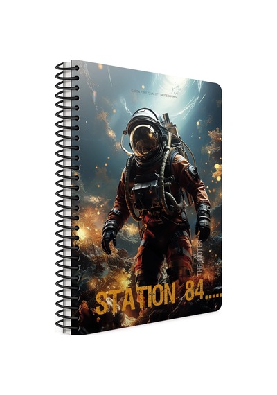 Gıpta Statıon Spiralli Karton Kapak Defter A4 80 Yp Çizgili Çok Renkli