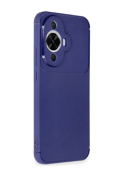 Huawei Nova 12s Kılıf Auto Focus Karbon Kapak - Lacivert 0.2M-Çok Renkli