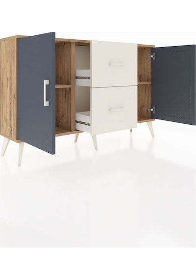 Arges Konsol 2 Raflı 2 Çekmeceli 2 Kapaklı 132x30x83 Çam-antrasit/aytaşı Antrasit/aytaşı Arges Konsol 2 Raflı 2 Çekmeceli 2 Kapaklı 132x30x83 Çam-antrasit/aytaşı Antrasit/aytaşı
