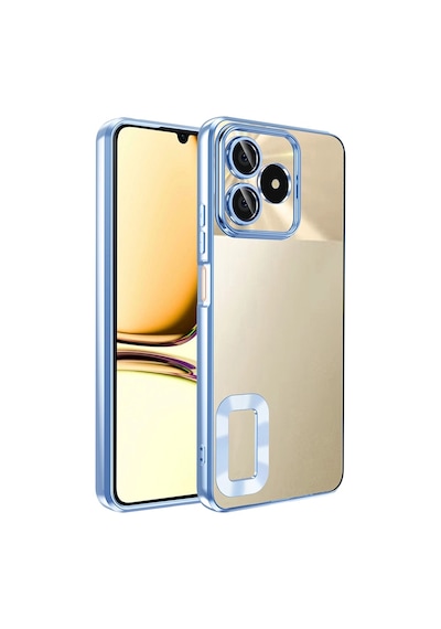 Realme C53 Kılıf Kamera Korumalı Logo Gösteren Zore Omega Kapak Sierra Mavi