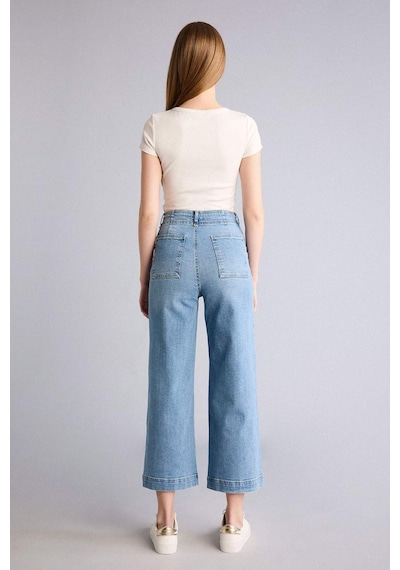 Defacto Culotte Yüksek Bel Uzun Jean Yıkamalı Pantolon F5537ax25aunm85 Indigo Defacto Culotte Yüksek Bel Uzun Jean Yıkamalı Pantolon F5537ax25aunm85 Indigo