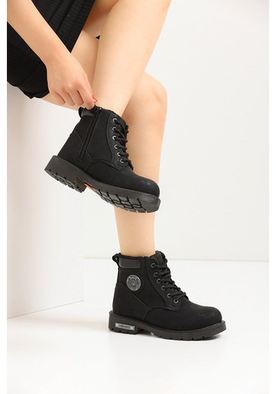 Konfores 1386 Unisex Anatomik Tabanlı Spor Bot - Nkt01386-siyah-3 Siyah