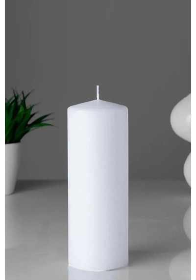 Kokulu Mum Beyaz Genişlik 5 Cm Yükseklik - 15 Cm Lavanta Kokulu Beyaz