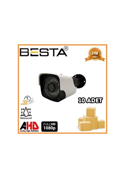 2 1080p Smd Led Metal Kasa Bullet Ahd Güvenlik Kamerası 10 Adet Koli
