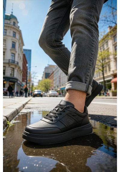 Daxtors D07003 Günlük Ortopedik Erkek Sneaker Spor Ayakkabı Siyah